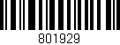 Código de barras (EAN, GTIN, SKU, ISBN): '801929'