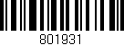Código de barras (EAN, GTIN, SKU, ISBN): '801931'