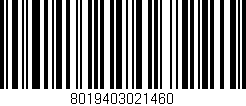 Código de barras (EAN, GTIN, SKU, ISBN): '8019403021460'