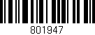 Código de barras (EAN, GTIN, SKU, ISBN): '801947'