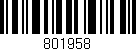 Código de barras (EAN, GTIN, SKU, ISBN): '801958'