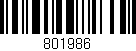 Código de barras (EAN, GTIN, SKU, ISBN): '801986'