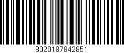 Código de barras (EAN, GTIN, SKU, ISBN): '8020187842851'