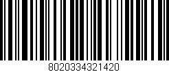 Código de barras (EAN, GTIN, SKU, ISBN): '8020334321420'