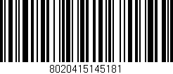 Código de barras (EAN, GTIN, SKU, ISBN): '8020415145181'