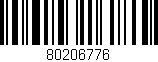 Código de barras (EAN, GTIN, SKU, ISBN): '80206776'