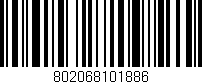 Código de barras (EAN, GTIN, SKU, ISBN): '802068101886'