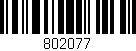 Código de barras (EAN, GTIN, SKU, ISBN): '802077'