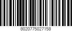 Código de barras (EAN, GTIN, SKU, ISBN): '8020775027158'