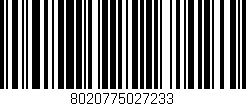Código de barras (EAN, GTIN, SKU, ISBN): '8020775027233'