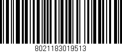 Código de barras (EAN, GTIN, SKU, ISBN): '8021183019513'