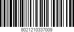 Código de barras (EAN, GTIN, SKU, ISBN): '8021210337009'