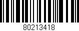 Código de barras (EAN, GTIN, SKU, ISBN): '80213418'