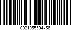 Código de barras (EAN, GTIN, SKU, ISBN): '8021355694456'