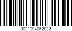 Código de barras (EAN, GTIN, SKU, ISBN): '8021394062032'