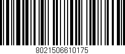 Código de barras (EAN, GTIN, SKU, ISBN): '8021506610175'