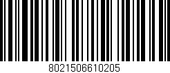 Código de barras (EAN, GTIN, SKU, ISBN): '8021506610205'