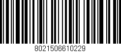 Código de barras (EAN, GTIN, SKU, ISBN): '8021506610229'