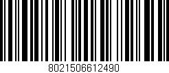 Código de barras (EAN, GTIN, SKU, ISBN): '8021506612490'