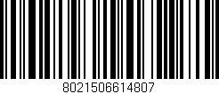 Código de barras (EAN, GTIN, SKU, ISBN): '8021506614807'