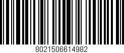 Código de barras (EAN, GTIN, SKU, ISBN): '8021506614982'