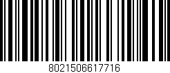 Código de barras (EAN, GTIN, SKU, ISBN): '8021506617716'