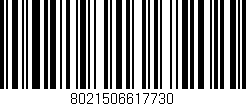 Código de barras (EAN, GTIN, SKU, ISBN): '8021506617730'