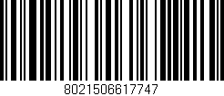 Código de barras (EAN, GTIN, SKU, ISBN): '8021506617747'