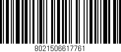 Código de barras (EAN, GTIN, SKU, ISBN): '8021506617761'