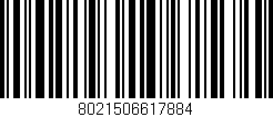Código de barras (EAN, GTIN, SKU, ISBN): '8021506617884'
