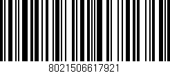 Código de barras (EAN, GTIN, SKU, ISBN): '8021506617921'