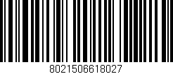 Código de barras (EAN, GTIN, SKU, ISBN): '8021506618027'