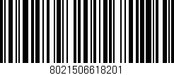 Código de barras (EAN, GTIN, SKU, ISBN): '8021506618201'