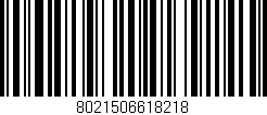 Código de barras (EAN, GTIN, SKU, ISBN): '8021506618218'