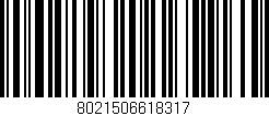 Código de barras (EAN, GTIN, SKU, ISBN): '8021506618317'