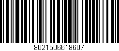 Código de barras (EAN, GTIN, SKU, ISBN): '8021506618607'