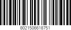 Código de barras (EAN, GTIN, SKU, ISBN): '8021506618751'