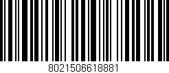 Código de barras (EAN, GTIN, SKU, ISBN): '8021506618881'