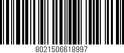 Código de barras (EAN, GTIN, SKU, ISBN): '8021506618997'