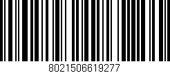 Código de barras (EAN, GTIN, SKU, ISBN): '8021506619277'