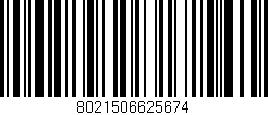 Código de barras (EAN, GTIN, SKU, ISBN): '8021506625674'
