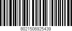 Código de barras (EAN, GTIN, SKU, ISBN): '8021506925439'