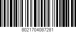 Código de barras (EAN, GTIN, SKU, ISBN): '8021704087281'