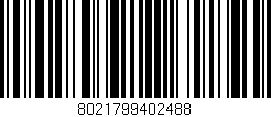 Código de barras (EAN, GTIN, SKU, ISBN): '8021799402488'