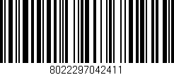 Código de barras (EAN, GTIN, SKU, ISBN): '8022297042411'