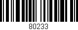 Código de barras (EAN, GTIN, SKU, ISBN): '80233'