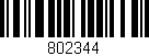 Código de barras (EAN, GTIN, SKU, ISBN): '802344'
