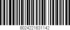Código de barras (EAN, GTIN, SKU, ISBN): '8024221631142'