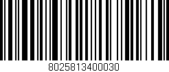 Código de barras (EAN, GTIN, SKU, ISBN): '8025813400030'