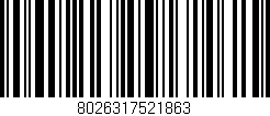 Código de barras (EAN, GTIN, SKU, ISBN): '8026317521863'